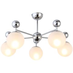 SLE106102-05 Светильник потолочный Хром/Белый E27 5*60W PECHIO SLE106102-05 Светильник потолочный Хром/Белый E27 5*60W PECHIO