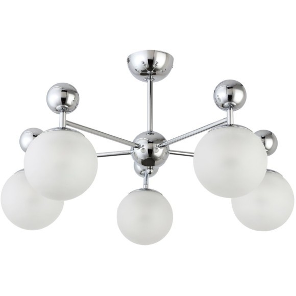 SLE106102-05 Светильник потолочный Хром/Белый E27 5*60W PECHIO