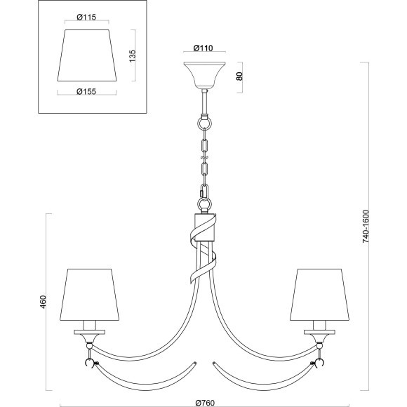Люстра подвесная Freya FR5081PL-07CH Ariana под лампы 7xE14 40W