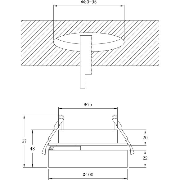 Встраиваемый светильник Maytoni DL2003-L12B4K Magic светодиодный LED 12W