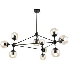 SLE154903-10 Светильник потолочный Черный/Янтарный E27 10*40W LACOTTA SLE154903-10 Светильник потолочный Черный/Янтарный E27 10*40W LACOTTA