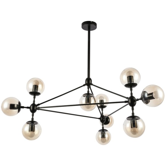 SLE154903-10 Светильник потолочный Черный/Янтарный E27 10*40W LACOTTA