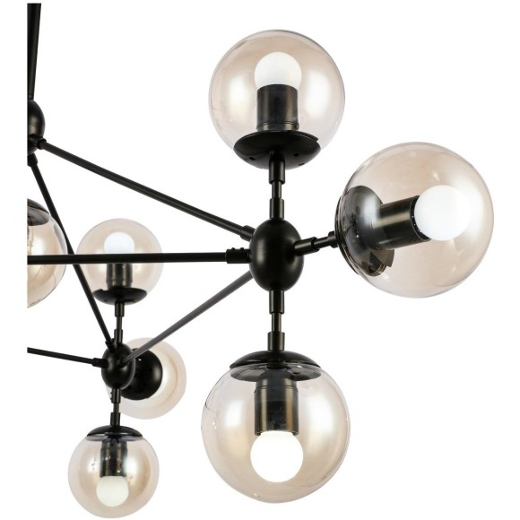 SLE154903-10 Светильник потолочный Черный/Янтарный E27 10*40W LACOTTA