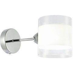 SLE102801-01 Светильник настенный Хром/Прозрачный, Белый E14 1*40W MIENTO