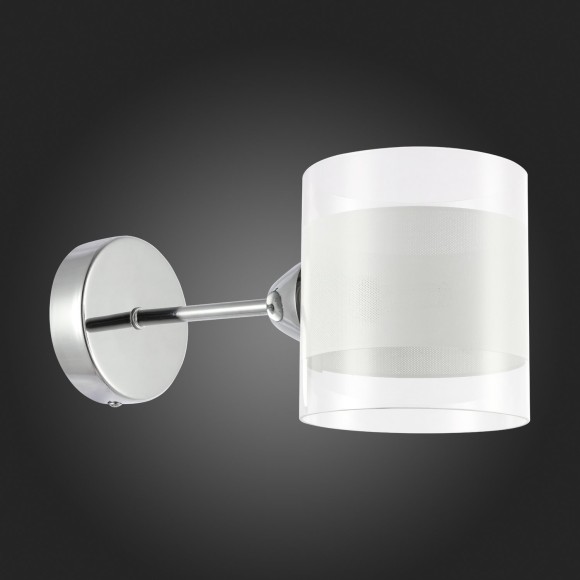 SLE102801-01 Светильник настенный Хром/Прозрачный, Белый E14 1*40W MIENTO SLE102801-01 Светильник настенный Хром/Прозрачный, Белый E14 1*40W MIENTO