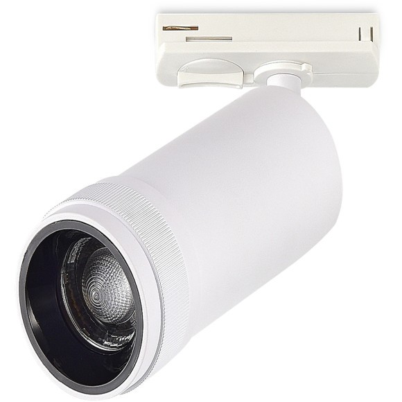 ST384.546.10 Св-к трек. Белый LED 1*10W 4000K 900Lm Ra90 10-55о  IP20 L160xW50xH- 220V Однофазная трековая система