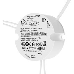 Источник тока Maytoni DALI NFC DT6 300-850mA +PUSH DIM 721031 Источник тока Maytoni DALI NFC DT6 300-850mA +PUSH DIM 721031