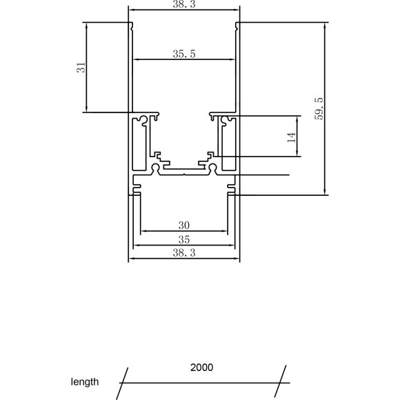 Магнитный накладной 2м шинопровод Maytoni Gravity TRX010-412W