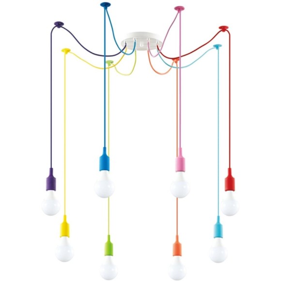 Разноцветный Светильник подвесной "паук" E27 8*60W 220V Lumion LOTTE 3719/8 Разноцветный Светильник подвесной "паук" E27 8*60W 220V Lumion LOTTE 3719/8