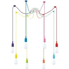 Разноцветный Светильник подвесной "паук" E27 8*60W 220V Lumion LOTTE 3719/8