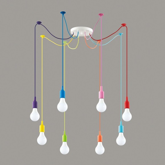 Разноцветный Светильник подвесной "паук" E27 8*60W 220V Lumion LOTTE 3719/8 Разноцветный Светильник подвесной "паук" E27 8*60W 220V Lumion LOTTE 3719/8