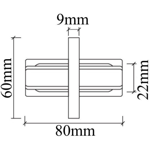 Прямой соединитель для встр. в ГКЛ однофазного шинопровода Crystal Lux CLT 0.2211 01 BL