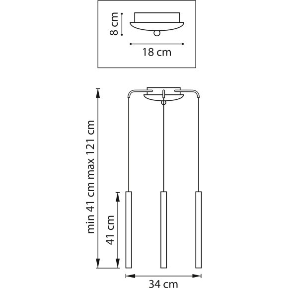 Люстра подвесная Tubo Lightstar L3T747243