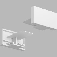 Торцевая заглушка 1шт для накладных однофазных шинопроводов Denkirs TR1107-WH