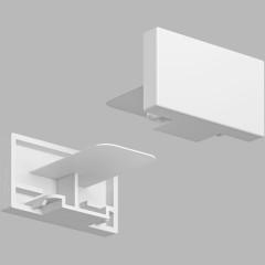 Торцевая заглушка 1шт для накладных однофазных шинопроводов Denkirs TR1107-WH