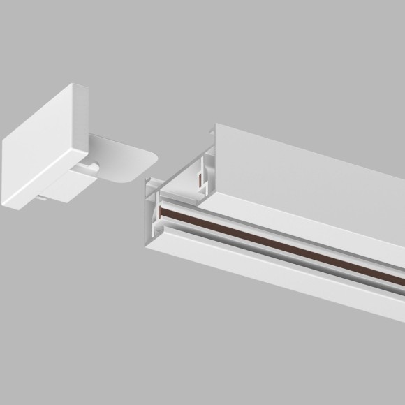 Торцевая заглушка 1шт для накладных однофазных шинопроводов Denkirs TR1107-WH Торцевая заглушка 1шт для накладных однофазных шинопроводов Denkirs TR1107-WH