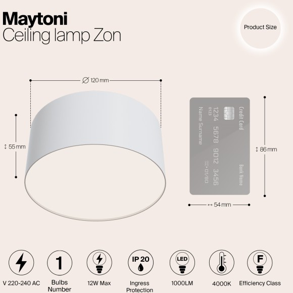 Потолочный светильник Technical C032CL-L12W4K