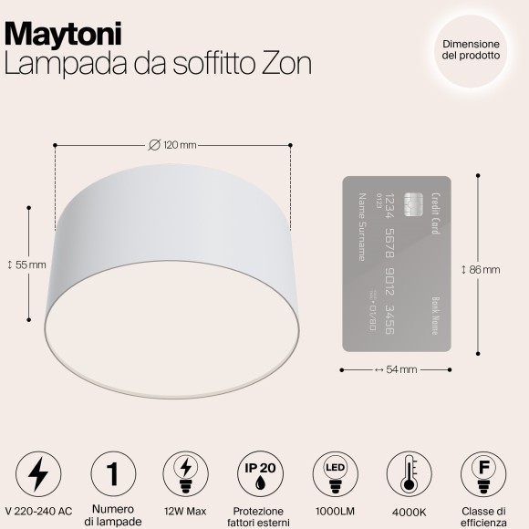 Потолочный светильник Technical C032CL-L12W4K