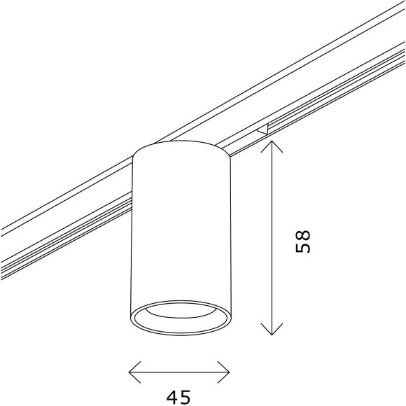 ST671.446.09 Ультратонкий трековый магнитный светодиодный светильник ST-Luce Super 5 CRI90+ 4000К 500Лм 36° 9Вт