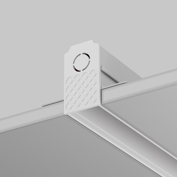 Комплект из 2 боковых заглушек для шин в ГКЛ потолки 9.5 и 12.5мм TRA034EC-42W Комплект из 2 боковых заглушек для шин в ГКЛ потолки 9.5 и 12.5мм TRA034EC-42W