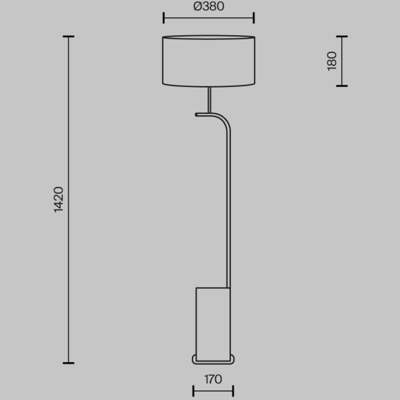 Напольный светильник (торшер) Maytoni Glamping MOD437FL-03B
