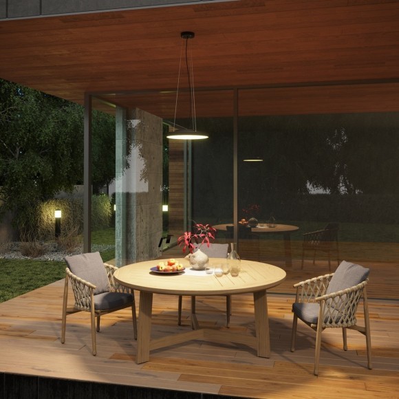 359290 STREET NT24 000 черный Светильник ландшафтный подвесной, длина провода 1.5м IP54 LED 32W 220-240V 4000K 4090Лм VIRTUO