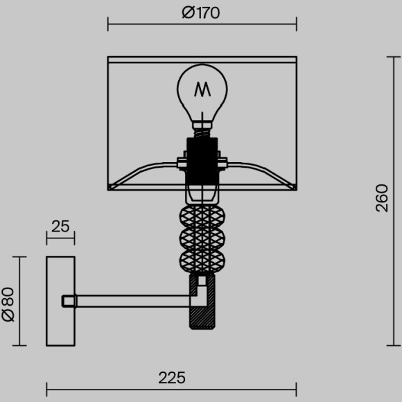 Бра Maytoni MOD527WL-01N LINCOLN под лампу 1xE14 40W Бра Maytoni MOD527WL-01N LINCOLN под лампу 1xE14 40W