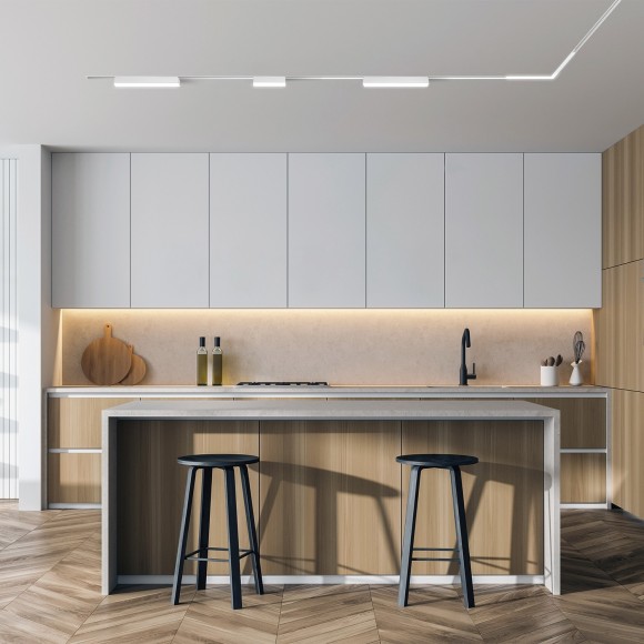 Магнитный шинопровод 2м для демпферных натяжных потолков Smart 220V Denkirs TR2014-WH