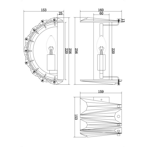 Настенный светильник (бра) Maytoni MOD043WL-01CH