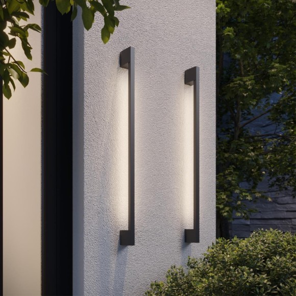 359890 Черный уличный настенный светодиодный линейный светильник 90см (с пов. плафоном) IP54 9Вт 4000К 380Лм CRI80 Novotech VESPERA