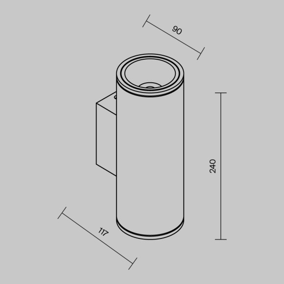 Настенный светильник (бра) Outdoor O303WL-L24GF3K Настенный светильник (бра) Outdoor O303WL-L24GF3K