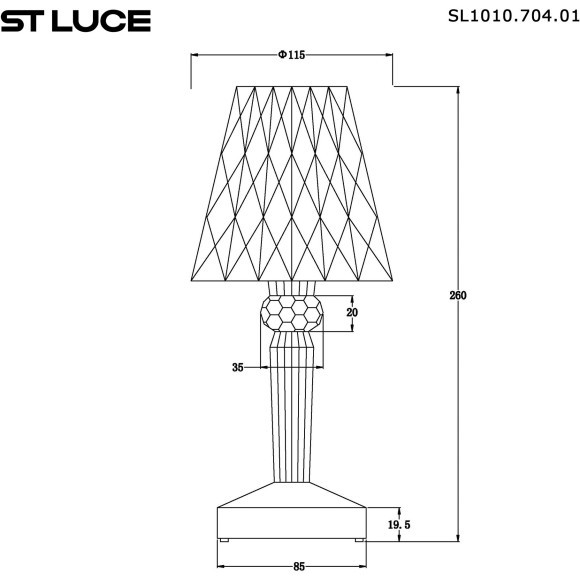SL1010.704.01 Прикроватная лампа ST-Luce Фиолетовый/Фиолетовый LED 1*2W 3000K/4000K/6000K SPARKLE