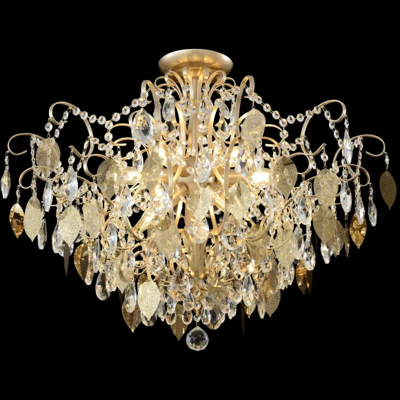 Светильник потолочный Crystal Lux ESMIRALDA PL9 GOLD 0523/109