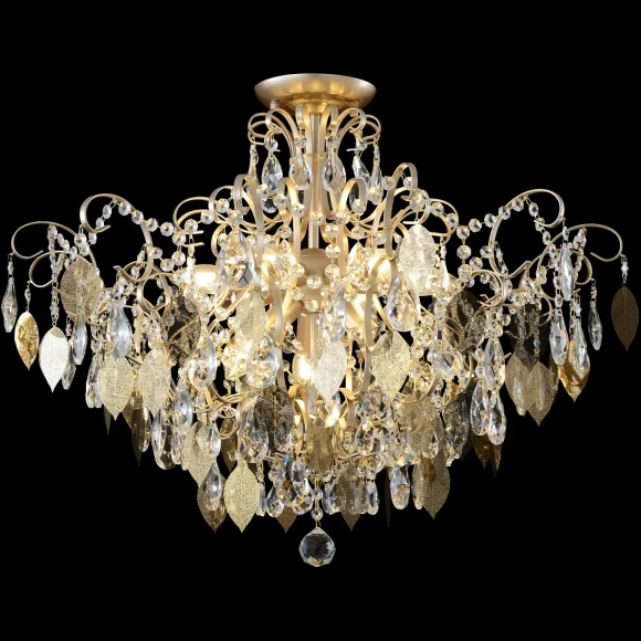 Светильник потолочный Crystal Lux ESMIRALDA PL9 GOLD 0523/109