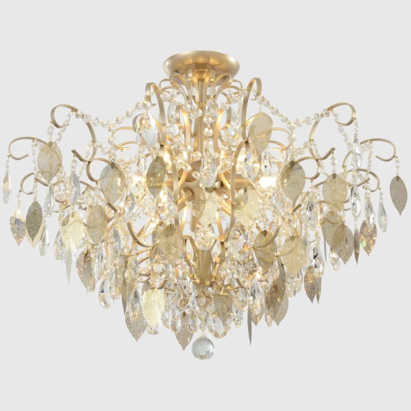 Светильник потолочный Crystal Lux ESMIRALDA PL9 GOLD 0523/109