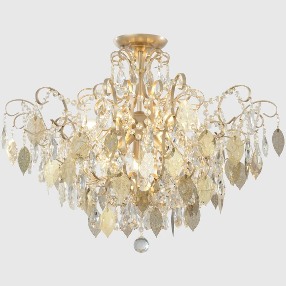 Светильник потолочный Crystal Lux ESMIRALDA PL9 GOLD 0523/109
