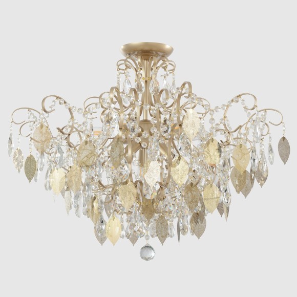 Светильник потолочный Crystal Lux ESMIRALDA PL9 GOLD 0523/109