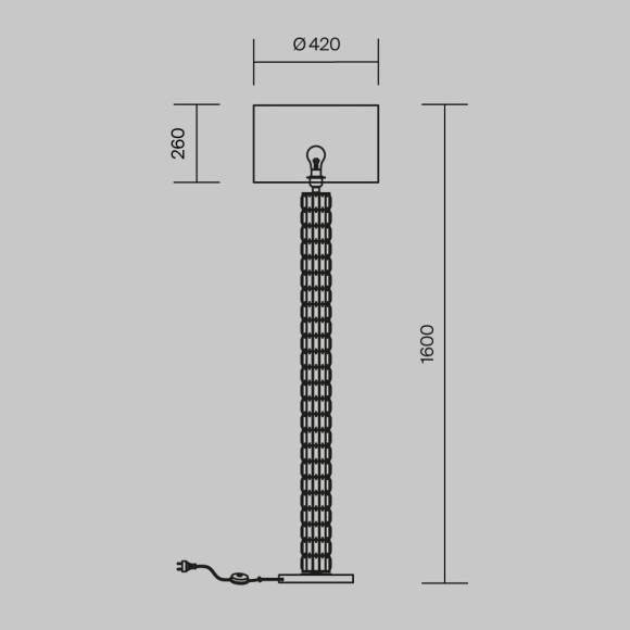 Торшер с выключателем Talento DIA008FL-01CH