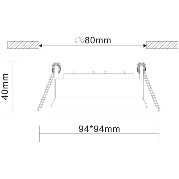 ST208.518.01 Св-к встр. Белый GU10 1*50W L94xW94xH40 220V Без ламп Встраиваемые светильники ST208.518.01 Св-к встр. Белый GU10 1*50W L94xW94xH40 220V Без ламп Встраиваемые светильники