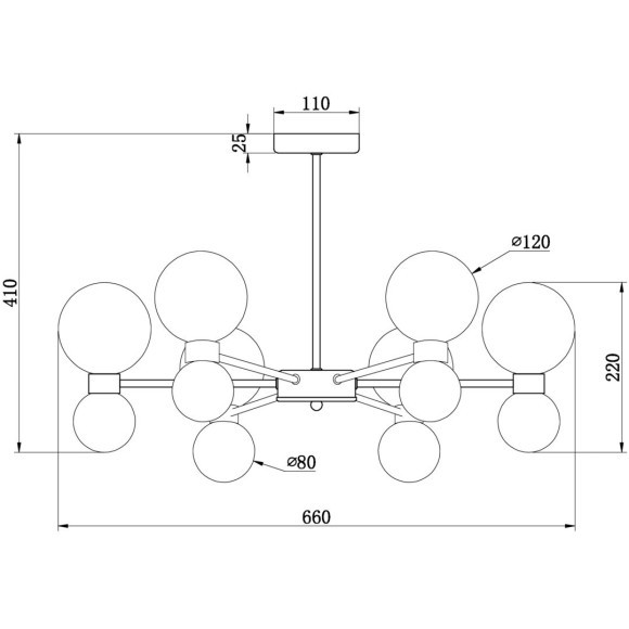 Потолочный светильник Freya FR5394CL-12BS