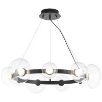 Люстра Crystal Lux BOSQUE SP9 BLACK/TRANSPARENT