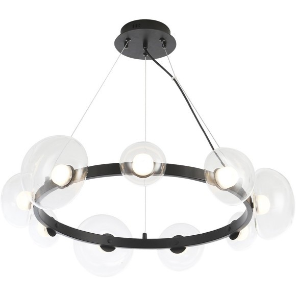 Люстра Crystal Lux BOSQUE SP9 BLACK/TRANSPARENT