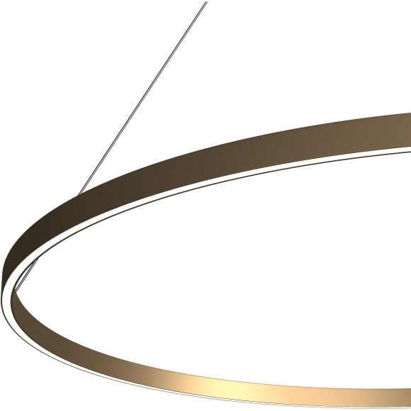 Подвесной тонкий светильник в виде кольца из латуни от Maytoni Rim MOD058PL-L65BS3K