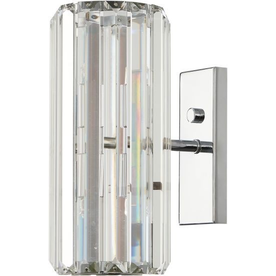 2175/09/02W Stilfort Twin (Твин) Хромированный настенный светильник с прозрачными хрустальными плафонами G9 на 2 лампы