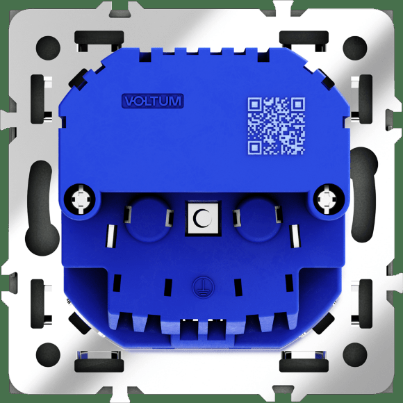 Розетка встраиваемая VOLTUM S70 с заземлением и защитными шторками, 16А, с USB, A+A, (титан)