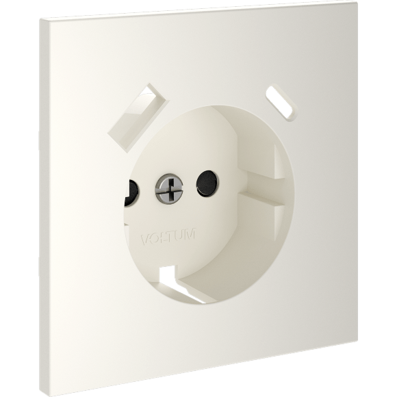 Накладка для розетки с заземлением и защитными шторками, с USB A+C, S70 (хлопок)