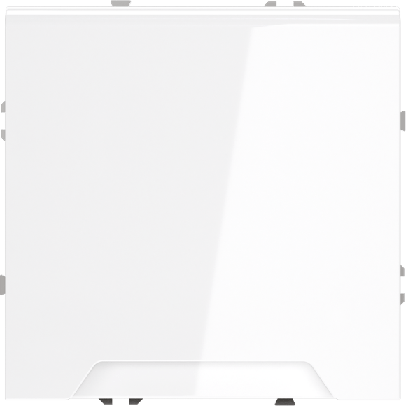 Розетка встраиваемая VOLTUM S70 с заземлением, защитными шторками и крышкой 16А, (белый глянцевый)