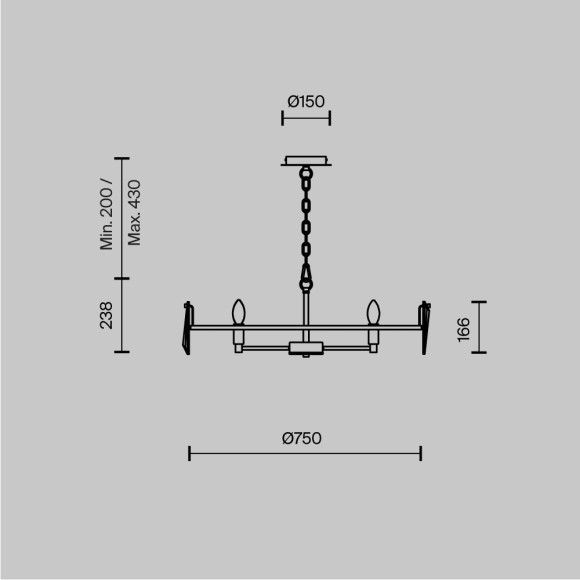 Люстра подвесная Maytoni MOD043PL-08CH Puntes под лампы 8xE14 60W Люстра подвесная Maytoni MOD043PL-08CH Puntes под лампы 8xE14 60W