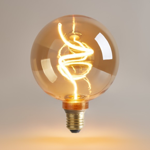 Voltega DIY.Bulbs VG10-G125E27warm5W-FD-A арт. 8558 Декоративная диммируемая LED-лампа E27, 5 Вт, 1800К, CRI 80, 220 лм, 220В, IP20, желтое стекло, габариты 125х164 мм Voltega DIY.Bulbs VG10-G125E27warm5W-FD-A арт. 8558 Декоративная диммируемая LED-лампа E27, 5 Вт, 1800К, CRI 80, 220 лм, 220В, IP20, желтое стекло, габариты 125х164 мм