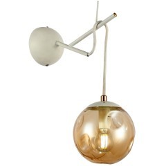 SLE110201-01 Светильник настенный Белый/Янтарный E14 1*40W CALLETTA